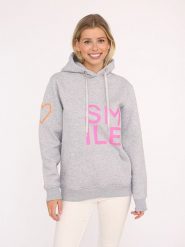 Zwillingsherz Bluza "Alissa Heart" w kolorze szarym rozmiar: S/M. Szare bluzy Zwillingsherz, m, bez wzorów, z bawełny, bez ramiączek, z kapturem. Za 233.87 zł.