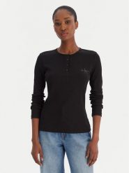 Calvin Klein Jeans Bluzka LV047E201G Czarny Regular Fit. Czarne bluzki Calvin Klein Jeans, xl, bez wzorów, z bawełny, bez kołnierzyka, bez ramiączek. Za 289.99 zł.