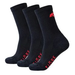 Skarpety Merino Classic Cut - zestaw 3 par. Czarne skarpetki FJORK MERINO, bez wzorów, z elastanu. W wyprzedaży za 199.00 zł.