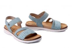 INBLU FA-05 008 błękitny, sandały damskie. Niebieskie sandały Inblu, bez wzorów, bez obcasa, bez zapięcia. Za 101.90 zł.