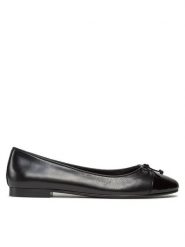 Tory Burch Baleriny Cap-Toe Ballet 154511 Czarny. Czarne baleriny Tory Burch, bez wzorów, ze skóry, bez obcasa, bez zapięcia. Za 809.99 zł.