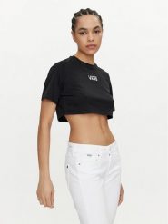 Vans T-Shirt Flying V Crew Crop Ii VN000GFF Czarny Regular Fit. Czarne t-shirty Vans, s, bez wzorów, z bawełny, bez kołnierzyka, bez ramiączek. Za 69.99 zł.