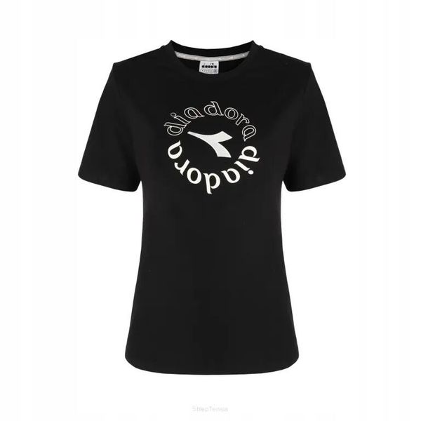 Koszulka tenisowa Diadora L. T-Shirt SS ESS. Sports. Czarne t-shirty sportowe Diadora, l, bez wzorów, bez ramiączek, tenisowe. Za 89.99 zł.