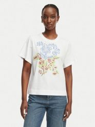 Marella T-Shirt Paraggi 2615971082 Biały Relaxed Fit. Białe t-shirty Marella, l, bez wzorów, z bawełny, bez kołnierzyka, bez ramiączek. Za 329.99 zł.