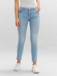 OPUS Dżinsy - Skinny fit - w kolorze błękitnym rozmiar: 36/L28. Niebieskie jeansy Opus, l, z aplikacjami, ze skóry, klasyczne. Za 172.08 zł.