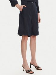 Marella Bermudy Pireo 2513141044 Granatowy Relaxed Fit. Niebieskie szorty Marella, bez wzorów, ze lnu. Za 729.99 zł.