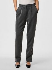 Pieces Spodnie "Pckamil" w kolorze antracytowym rozmiar: S/L32. Czarne spodnie materiałowe Pieces, bez wzorów, z materiału, z podwyższonym stanem. Za 78.66 zł.