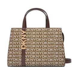 Torebka DKNY. Brązowe torebki klasyczne DKNY, bez wzorów, klasyczne, bez dodatków. Za 739.99 zł.