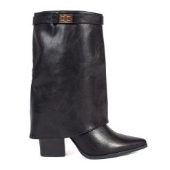 Czarne eleganckie botki damskie na obcasie. Czarne botki bez wzorów, eleganckie, bez obcasa, na obcasie, bez zapięcia. Za 260.45 zł.