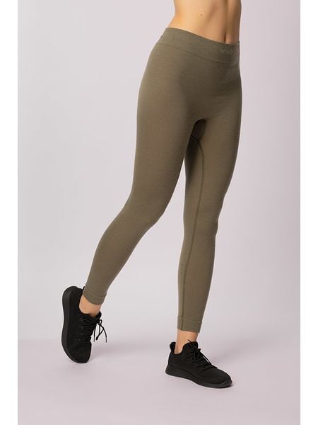Spaio Legginsy termiczne "Merino" w kolorze khaki rozmiar: XL. Brązowe legginsy Spaio, xl, bez wzorów, z materiału, outdoorowe. Za 260.99 zł.