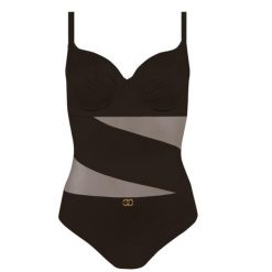 Strój kąpielowy damski jednoczęściowy plażowy Self Fashion 5. Czarne stroje jednoczęściowe SELF HEAT, bez wzorów, sportowe. Za 216.39 zł.