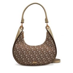 Torebka DKNY. Brązowe torebki klasyczne DKNY, bez wzorów, klasyczne, bez dodatków. Za 559.99 zł.
