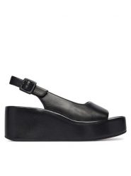 HÖGL Sandały 1-102510 Czarny. Czarne sandały Högl, bez wzorów, ze skóry, bez obcasa, na koturnie, bez zapięcia. Za 749.99 zł.