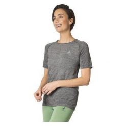 Koszulka tech. damska Odlo T-shirt crew neck s/s ESSENTIAL SEAMLESS. Szare t-shirty sportowe ODLO, s, bez wzorów, bez ramiączek. W wyprzedaży za 131.99 zł.