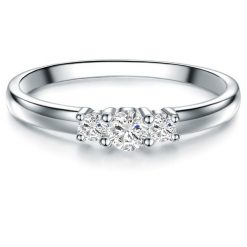 Trilani Srebrny pierścionek srebro wysokiej próby Topaz srebrny Pierścionki 1 ct Damski. Szare pierścionki Trilani, z topazem, srebrne. Za 288.99 zł.