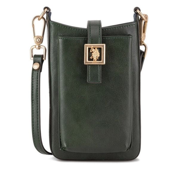 Torebka U.S. Polo Assn. Zielone listonoszki U.S. Polo Assn., bez wzorów, bez dodatków. Za 269.99 zł.