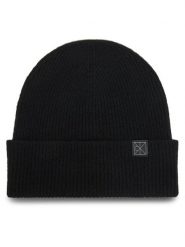 Calvin Klein Czapka Emblem LV04D8013G Czarny. Czarne czapki zimowe Calvin Klein, bez wzorów, z kaszmiru. Za 349.99 zł.