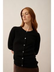 Just Cashmere Kaszmirowy kardigan "Laura" w kolorze czarnym rozmiar: XL. Czarne swetry Just Cashmere, xl, bez wzorów, z kaszmiru, bez ramiączek. Za 391.99 zł.