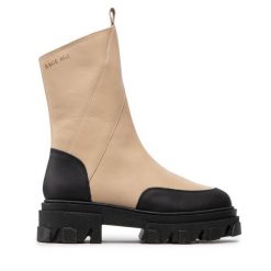 Botki Rage Age. Brązowe botki Rage Age, bez wzorów, bez obcasa, na płaskiej podeszwie, bez zapięcia. Za 449.99 zł.