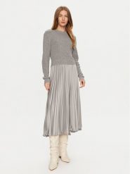 ViCOLO Sukienka codzienna 77090S Szary Regular Fit. Szare sukienki ViCOLO, na co dzień, m, bez wzorów, z syntetyku, bez kołnierzyka, bez ramiączek, proste. Za 629.99 zł.