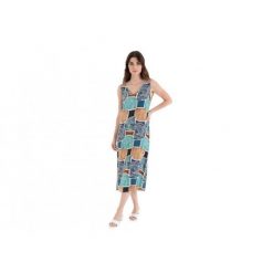 Sukienka plażowa midi rozm. L Bluish L257426 bez rękawów. Szlafroki damskie Massana Homewear, l, z aplikacjami, z materiału, bez ramiączek. Za 283.00 zł.