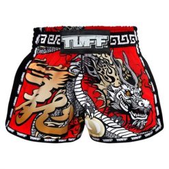 Spodenki treningowe TUFF Red Chinese Dragon. Czarne szorty sportowe TUFF, bez wzorów. Za 149.00 zł.