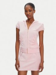 Juicy Couture Bluza Heritage JCGAS125021 Różowy Slim Fit. Czerwone bluzy Juicy Couture, l, bez wzorów, z bawełny, bez kaptura. Za 289.99 zł.