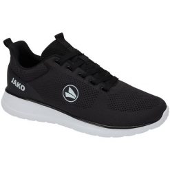 Buty damskie do biegania Jako Team Mesh. Czarne buty do biegania JAKO, bez wzorów, z materiału, bez zapięcia, do biegania. Za 155.05 zł.