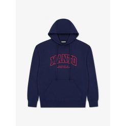 MANTO bluza z kapturem VARSITY 26 granatowa. Niebieskie bluzy MANTO, bez wzorów, bez ramiączek, z kapturem. Za 249.00 zł.