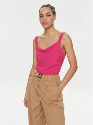 Marella Top Odilia 2413161182 Różowy Regular Fit. Czerwone topy Marella, bez wzorów, z jedwabiu, bez kołnierzyka, bez ramiączek. Za 329.99 zł.