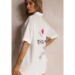 Biała Koszula Pimkey. Białe koszule Renee, l, z aplikacjami, klasyczne, bez kołnierzyka, bez ramiączek. W wyprzedaży za 45.49 zł.
