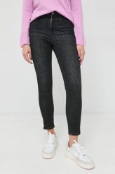 BOSS jeansy damskie medium waist. Szare jeansy Boss, bez wzorów, z denimu. Za 639.99 zł.