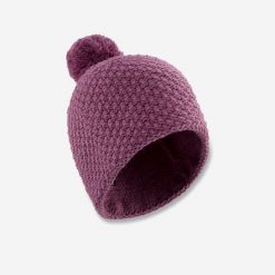 Czapka narciarska dla dorosłych Wedze Timeless 500. Fioletowe czapki zimowe WED'ZE, bez wzorów, z dzianiny, sportowe. Za 69.99 zł.