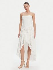 BARDOT Sukienka koktajlowa Felicidad Strapless 59843DB Biały Regular Fit. Białe sukienki Bardot, bez wzorów, z bawełny, wizytowe, bez kołnierzyka, bez ramiączek. Za 489.99 zł.
