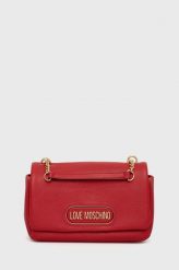 Love Moschino torebka kolor czerwony. Czerwone listonoszki Love Moschino, bez wzorów, bez dodatków. W wyprzedaży za 589.99 zł.
