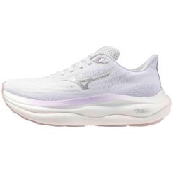 Buty do biegania damskie Mizuno Wave Sky 9. Białe buty do biegania Mizuno, bez wzorów, bez zapięcia, do biegania, mizuno wave. Za 559.99 zł.