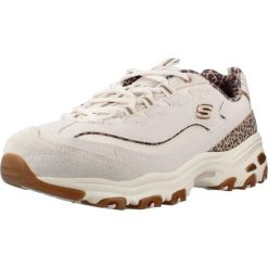 Buty SKECHERS 150877S D LITES WILD CHARM Biały. Białe trekkingi Skechers, bez wzorów, ze skóry, bez zapięcia, na fitness i siłownię. Za 323.99 zł.