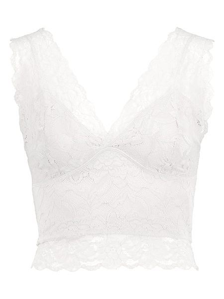 Sublevel Top w kolorze białym rozmiar: XL. Białe topy Sublevel, xl, bez wzorów, z koronki, bez kołnierzyka, bez ramiączek. Za 57.01 zł.
