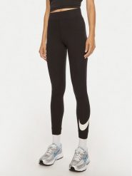 Nike Legginsy DV7795 Czarny Tight Fit. Czarne legginsy Nike, bez wzorów, z bawełny. Za 159.99 zł.