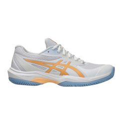 Damskie buty do padla Asics GEL-Game FF. Białe trekkingi ASICS, bez wzorów, z materiału, bez zapięcia, trekkingowe. Za 464.40 zł.