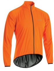 Kurtka przeciwdeszczowa na rower MICROM 15, pomarańczowa. Brązowe kurtki do biegania GIST, xl, bez wzorów, z materiału, bez kaptura, rowerowe. Za 427.50 zł.