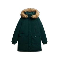 Parka z sztucznego futra damska Superdry Everest. Zielone płaszcze Superdry, m, bez wzorów, z futra, klasyczne, bez kaptura. Za 842.95 zł.