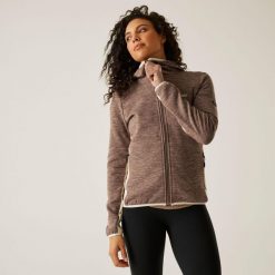 Polar damski rozsuwany Kemilia. Brązowe bluzy z polaru Regatta, bez wzorów, z dzianiny, trekkingowe. W wyprzedaży za 306.50 zł.