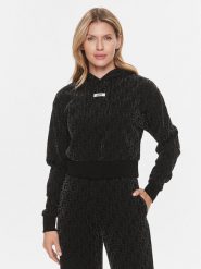 Guess Bluza Gj Logo V4RQ14 KC2W0 Czarny Regular Fit. Czarne bluzy Guess, s, z aplikacjami, z bawełny, bez kaptura. Za 209.99 zł.