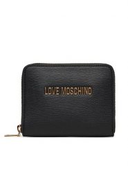 LOVE MOSCHINO Mały Portfel Damski JC5702PP1MLD0000 Czarny. Czarne portfele Love Moschino, bez wzorów, ze skóry. Za 279.99 zł.