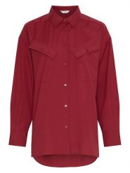 MOSS COPENHAGEN Koszula w kolorze czerwonym rozmiar: XS/S. Czerwone koszule Moss Copenhagen, s, bez wzorów, bez kołnierzyka, bez ramiączek. Za 165.99 zł.