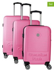 Canadian Peak 3-częściowy zestaw "Santiagoeak" w kolorze jasnoróżowym rozmiar: onesize. Różowe walizki Canadian Peak. Za 404.99 zł.
