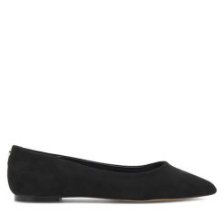 Baleriny Nine West. Czarne baleriny Nine West, bez wzorów, bez obcasa, bez zapięcia. Za 199.99 zł.