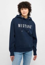 MUSTANG MARGO DAMSKA BLUZA WKŁADANE PRZEZ GŁOWĘ Z KAPTUREM DARK SAPPHIRE 1013934 4136. Niebieskie bluzy Mustang, m, bez wzorów, bez ramiączek, z kapturem. Za 189.99 zł.