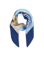 LAUREN RALPH LAUREN Chusta 454P09790001 Niebieski. Niebieskie chusty Lauren Ralph Lauren, bez wzorów, z jedwabiu. Za 519.99 zł.